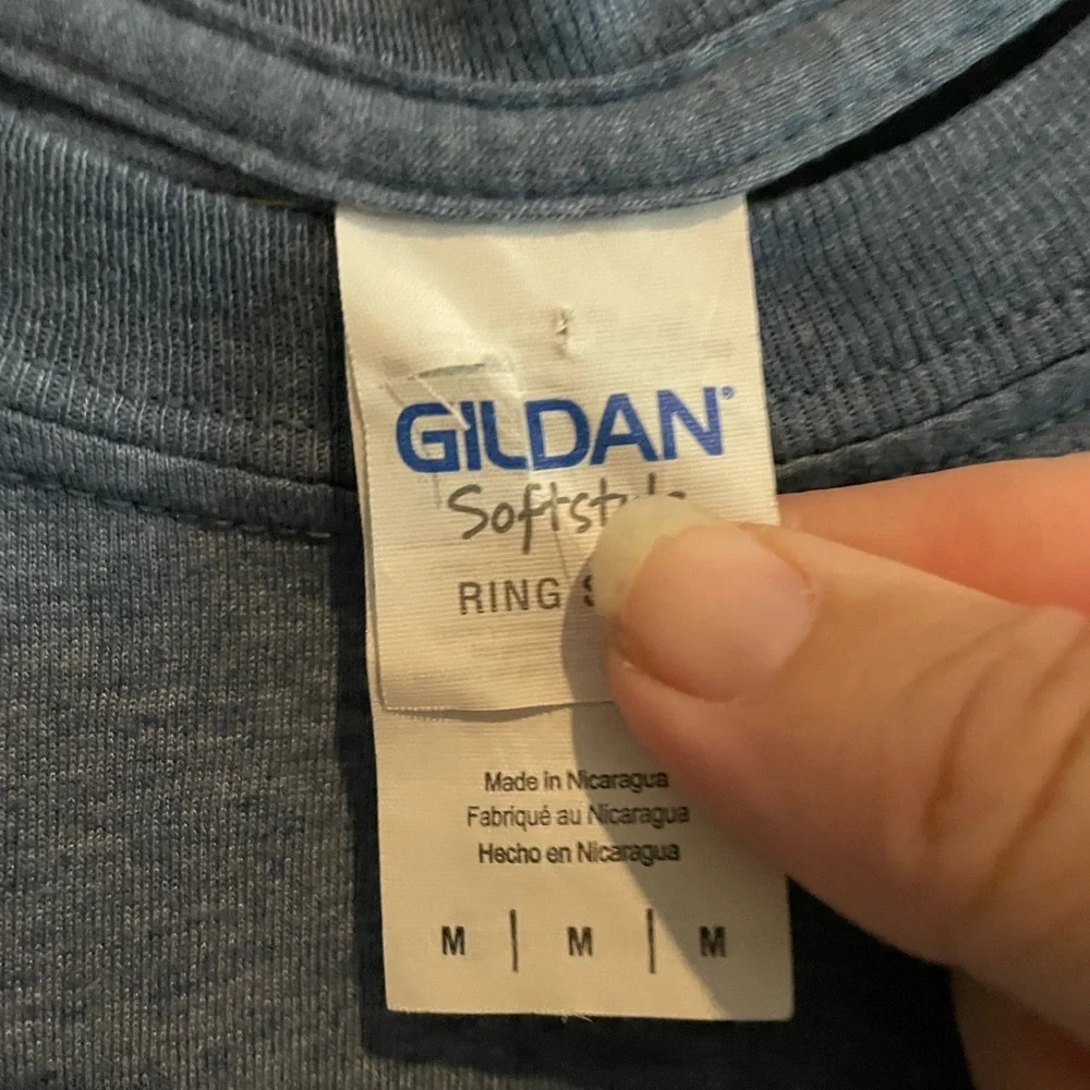 Gilden You Be You blue T-shirt-medium - Picture 3 of 4